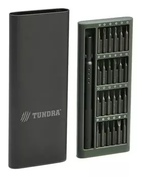 Набор бит с держателем Tundra, для точных работ, сталь S2, 26 предметов
