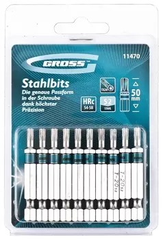Набор бит Torx 20 х 50, сталь S2, 10 шт.