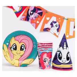 Набор бумажной посуды "С днем рождения!", My Little Pony, на 6 персон