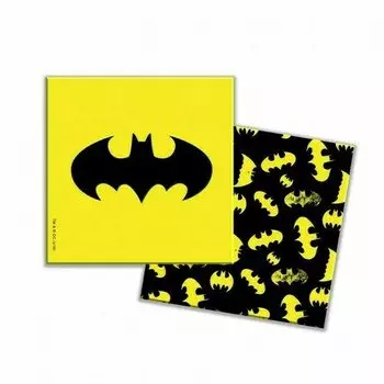 Batman. Салфетки бумажные трехслойные (желтые) 33 х 33 см, 20 шт