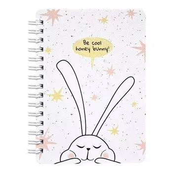 Блокнот Be Smart, коллекция Bunny, в клетку, 120 листов, 10,2 х 14,2 см, белый