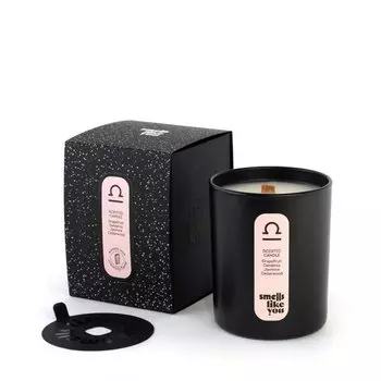 Ароматическая свеча черная Smells Like You "Весы" гардения и грейпфрут, 225 мл