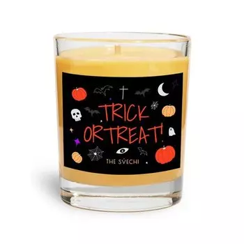 Ароматическая свеча The Svechi Hype Trick Or Treat Ягодный лимонад, оранжевая, 200 мл
