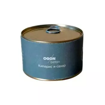 Ароматическая свеча в консервной банке OGON/beton «Кипарис и сахар», 180 г