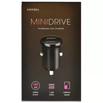 Автомобильное зарядное устройство EnergEA "Mini drive. 2 USB Aluminium 4.8A"