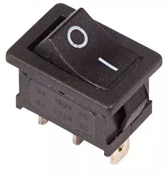 Переключатель Rexant 36-2130 клавишный 250V 6А (3с) ON-ON черный Mini (RWB-202, SC-768)