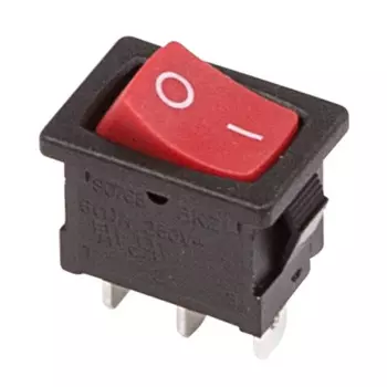 Переключатель Rexant 36-2131 клавишный 250V 6А (3с) ON-ON красный Mini (RWB-202, SC-768)