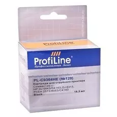 Картридж ProfiLine PL-C9364HE-Bk №129 для принтеров HP DJ 5943/D4163/OJ 6313/PhSm 2573/8053/C4183 Black пигмент ProfiLine
