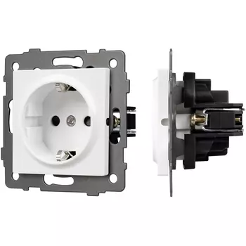 Механизм электрической розетки SCT-MEU1-PL-WH-V (250V, 16A) (Arlight) 049814