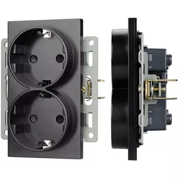 Механизм электрической розетки SCT-MEUD-PL-BK (250V, 16A) (Arlight) 043765