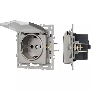 Механизм розетки влагозащищённый SCT-MCP-PL-GR (250V, 16A) (Arlight) 043747