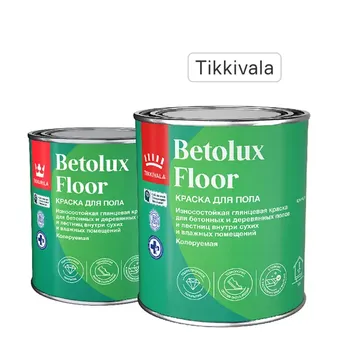 Краска для полов износостойкая Tikkurila Betolux Floor глянцевая цвет белый база A 0.9 л