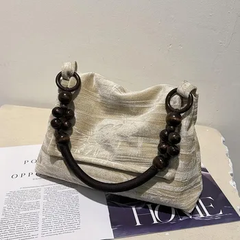 Tooxika ретро-сумка женская новая универсальная сумка-тоут с бисером подмышкой чёрный