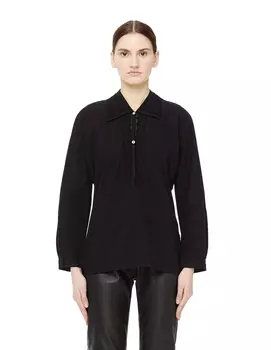 Lace Trimmed Cotton Shirt