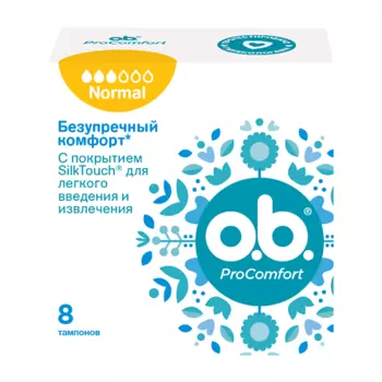O.B. Тампоны женские Procomfort Normal 16 штук 8.0