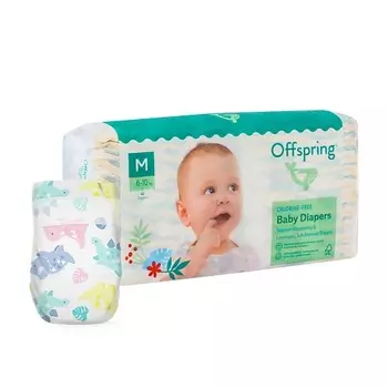 OFFSPRING Подгузники, M 6-10 кг Динозавры 42.0