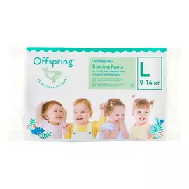 OFFSPRING Трусики-подгузники, Travel pack, L 9-14 кг 3.0