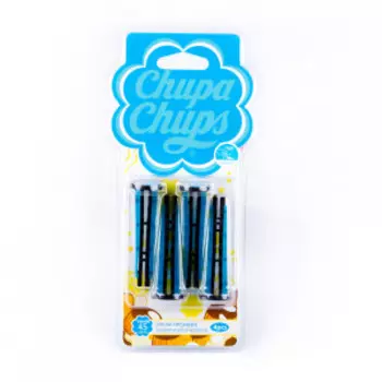 Ароматизатор воздуха "Chupa Chups" (Vanilla) на дефлектор, 4 шт. CHP1705
