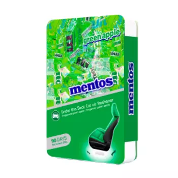 Ароматизатор воздуха "MENTOS" (GREEN APPLE) под сиденье, гелевый MNT801