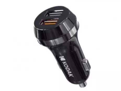 Автомобильное зарядное устройство KODAK для телефона/планшета, USBх2, Quick Charge 3.0. UC109