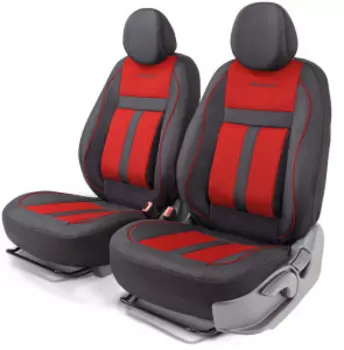 Чехлы на передние сиденья CUSHION COMFORT, материал хлопок CUS-0405 BK/RD