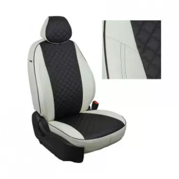 Чехлы на сиденья Kia Ceed 3 Hb 40/60 c 18г. G WH/BK R / ki-ewf2fff-cwe3ggb-bch-r