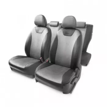 Чехлы на сиденья модельные алькантара TOYOTA PRIUS 3 седан (2009+) PRI-3Sd(09+)40-60 A BK/D.GY