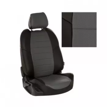 Чехлы на сиденья Nissan Tiida (С13) Hb c 15г. G BK/GY / ni-td-t2-chese-e