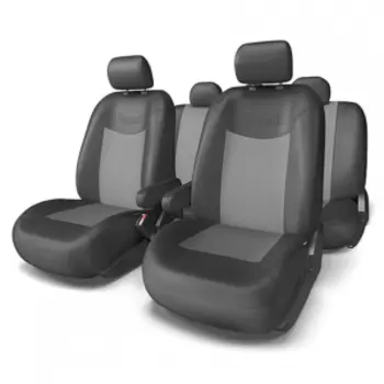 Чехлы на сиденья универсальные экокожа GRAND GND-1305G BK/D.GY (M)