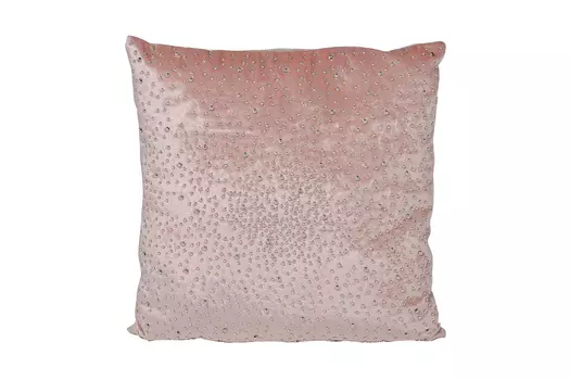Подушка декоративная с бусинками розовая (garda decor) розовый 45x45 см.