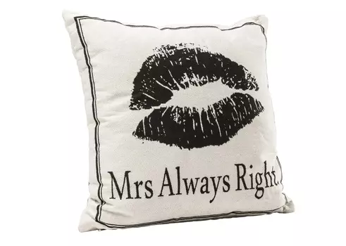 Подушка mrs always right (kare) мультиколор 45x45x5 см.