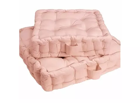 Подушка напольная (laredoute) розовый 50x50x10 см.