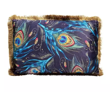 Подушка peacock feather (kare) мультиколор 60x40x15 см.