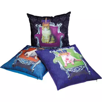 Подушка royal animals в ассортименте (kare) мультиколор 40x4x40 см.