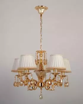 Подвесная люстра abrasax sylvia l.8110-5go (abrasax) золотой 400 см.