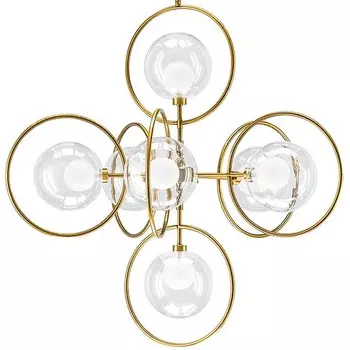 Подвесная люстра alfa (lightstar) золотой 175 см.