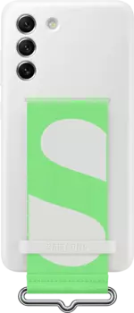 Чехол Samsung Silicone with Strap Cover S21 FE белый
