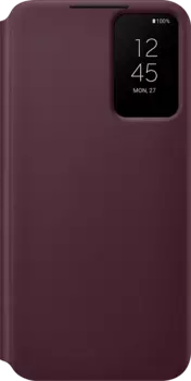 Чехол Samsung Smart Clear View Cover для Galaxy S22+ бургунди