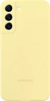 Чехол Samsung Silicone Cover для Galaxy S22+ сливочно-желтый
