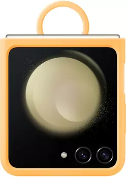 Чехол Samsung Silicone Case with Ring Z Flip5 абрикосовый