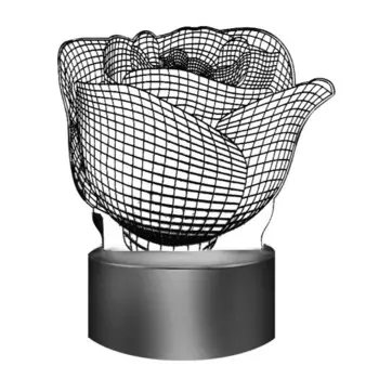 Светильник-ночник светодиодный настольный Camelion Роза 3 Вт 5 В IP20 3D (NL-401)