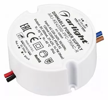 Драйвер Arlight ARJ-KE42350-PFC-Triac-R 27-42V 15W IP44 0,35A 028269