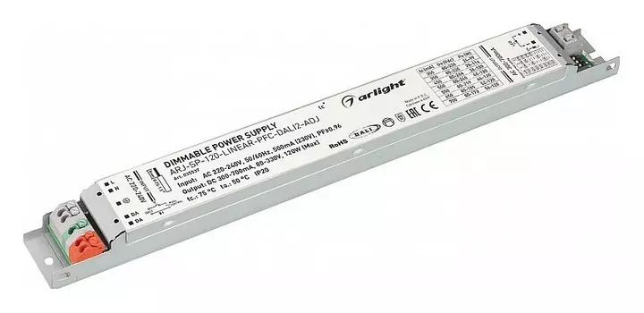 Драйвер Arlight ARJ-SP-120-Linear-PFC-Dali2-ADJ 80-330V 120W IP20 0,3-0,7A 035537