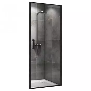 Душевая дверь Abber Sonnenstrand 80 AG04080B черная, стекло прозрачное
