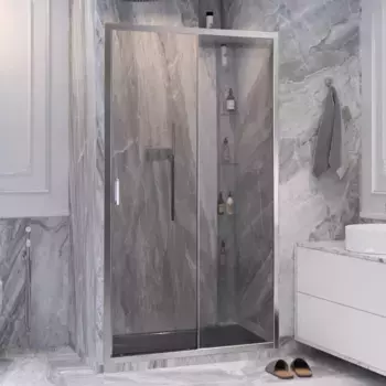 Душевая дверь Ambassador Forsa 100 хром стекло прозрачное