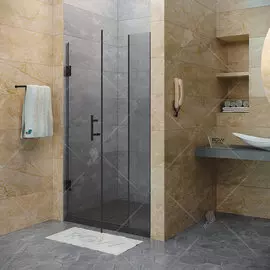 Душевая дверь в нишу RGW Hotel HO-012-B 1200х1950 профиль черный, стекло прозрачное