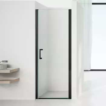 Душевая дверь Vincea Orta 80 черная стекло прозрачное