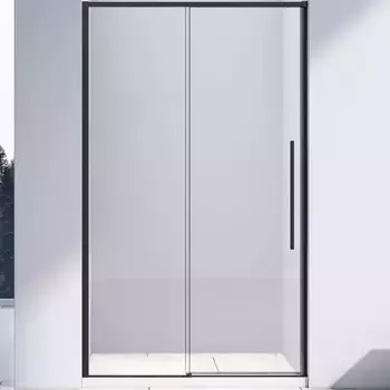 Душевая дверь в нишу Vincea Slim-N VDS-4SN140CLB 140 см, профиль черный