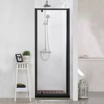 Душевая дверь в нишу Bravat Blackline 90х200 распашная