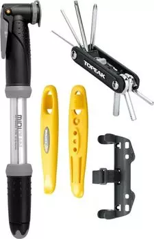 Набор аксессуаров Topeak ESSENTIALS CYCLING ACCESSORY TC2408 (черный / серебристый / желтый)